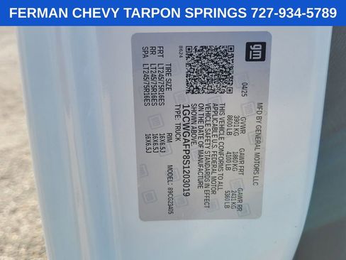 New 2025 Chevrolet Express 2500 w/ Driver Convenience Package image 23