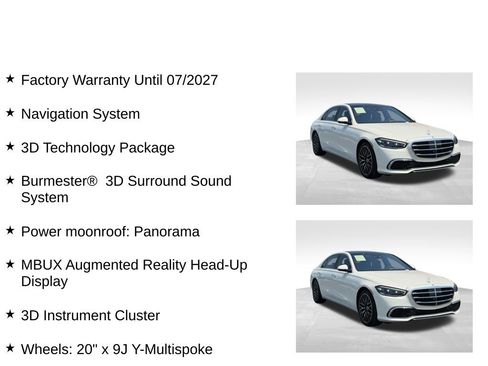 Used 2022 Mercedes-Benz S 580 4MATIC Sedan w/ 3D Technology Package image 31