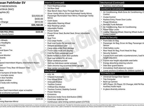 Used 2011 Nissan Pathfinder SV w/ Protection Pkg AWD/4WD image 15
