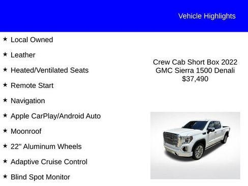 Used 2022 GMC Sierra 1500 Denali w/ Denali Reserve Package AWD/4WD image 2