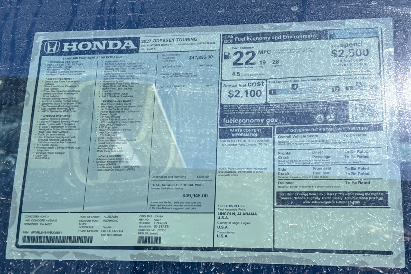 New 2027 Honda Odyssey Touring image 33