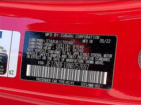 Used 2022 Toyota GR86 Premium w/ ALL Weather Mat Package (TMS) RWD image 29