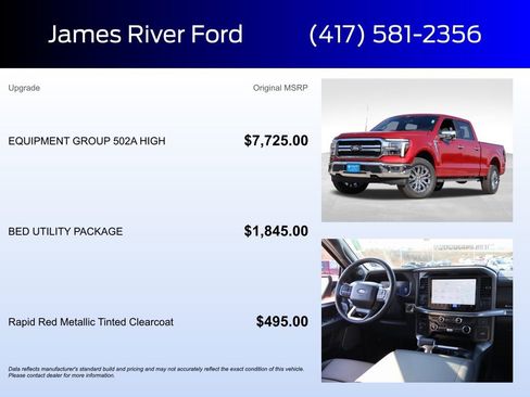 New 2025 Ford F150 Lariat w/ Equipment Group 502A High image 5