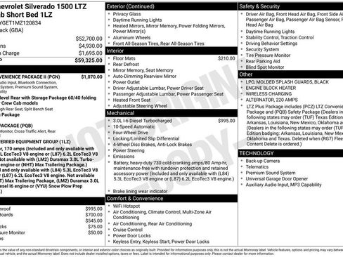 Certified 2021 Chevrolet Silverado 1500 LTZ w/ LTZ Convenience Package II AWD/4WD image 36