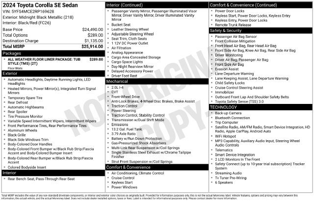 Certified 2024 Toyota Corolla SE FWD image 34