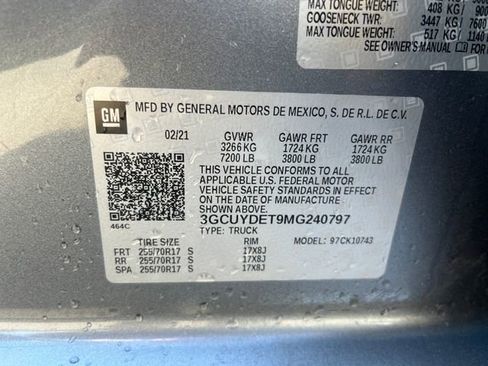 Used 2021 Chevrolet Silverado 1500 LT w/ Safety Package AWD/4WD image 16