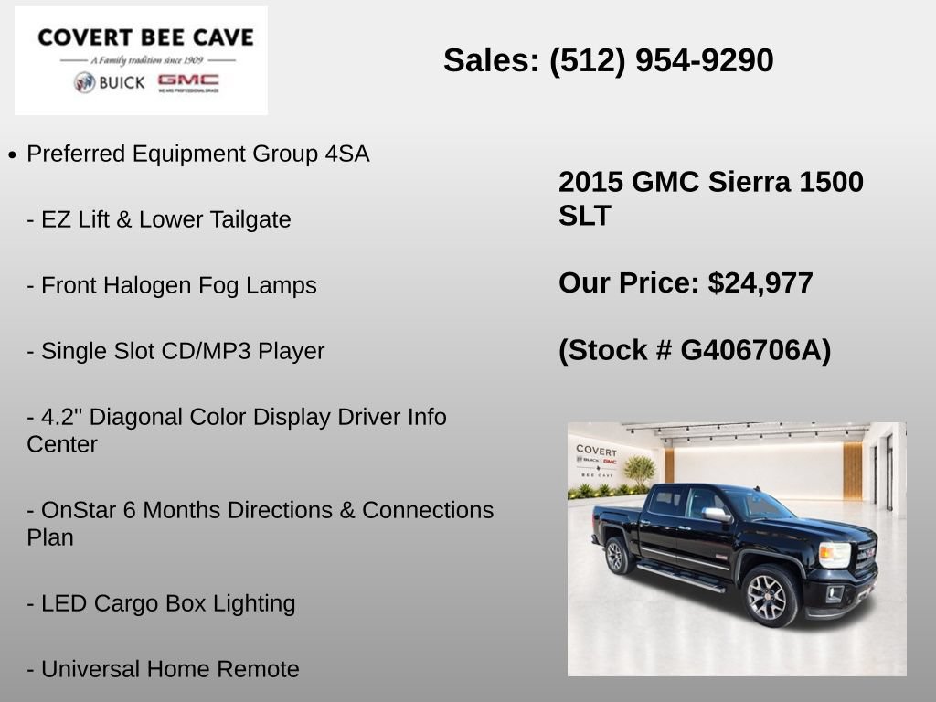 Used 2015 GMC Sierra 1500 SLT AWD/4WD image 23