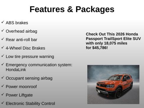 Certified 2026 Honda Passport TrailSport Elite image 16