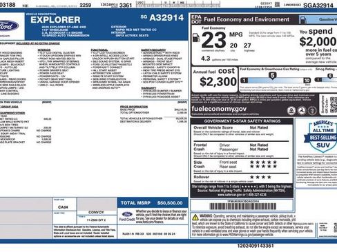 Used 2025 Ford Explorer ST-Line AWD/4WD image 3