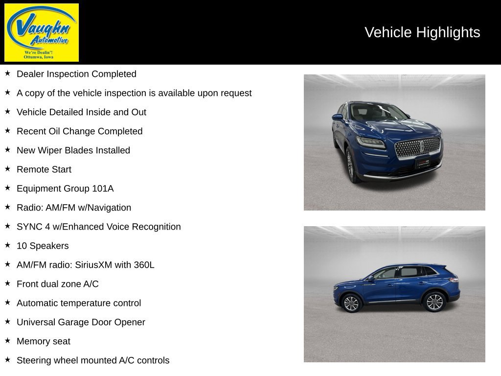 Used 2021 Lincoln Nautilus FWD w/ Equipment Group 101A image 2