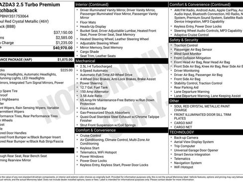 Certified 2025 MAZDA MAZDA3 Hatchback w/ Appearance Package image 36