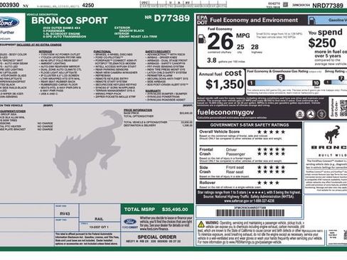 Used 2022 Ford Bronco Sport Outer Banks AWD/4WD image 4