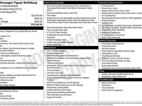 Used 2017 Volkswagen Tiguan Wolfsburg Edition AWD/4WD image 47