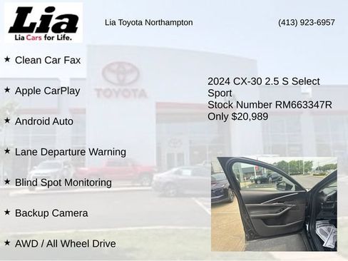 Used 2024 MAZDA CX-30 AWD 2.5 S w/ Select Sport Pkg image 7