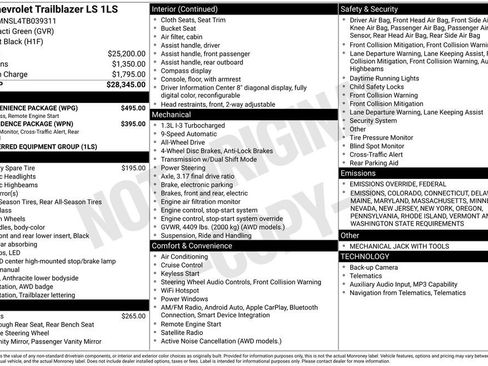 New 2026 Chevrolet TrailBlazer LS w/ LS Convenience Package image 35