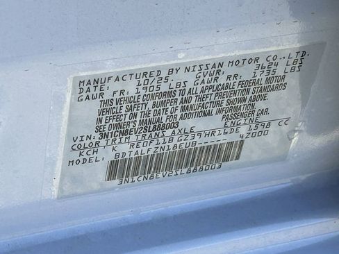 New 2025 Nissan Versa SV w/ Trunk Package image 20