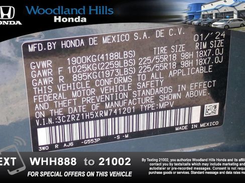 Certified 2024 Honda HR-V Sport image 26