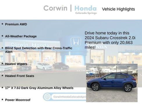 Used 2024 Subaru Crosstrek 2.0i Premium image 6