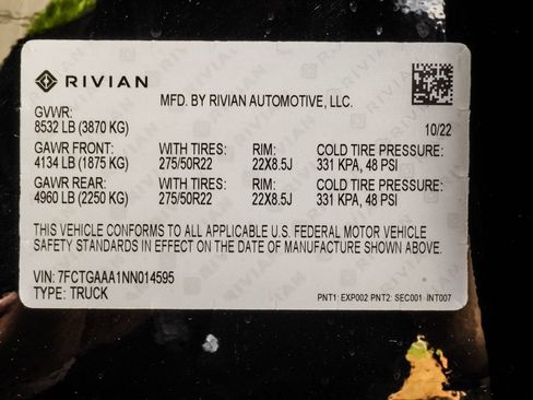 Used 2022 Rivian R1T Adventure AWD/4WD image 40