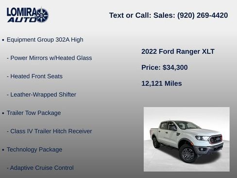 Used 2022 Ford Ranger XLT w/ Tremor Off-Road Package AWD/4WD image 14