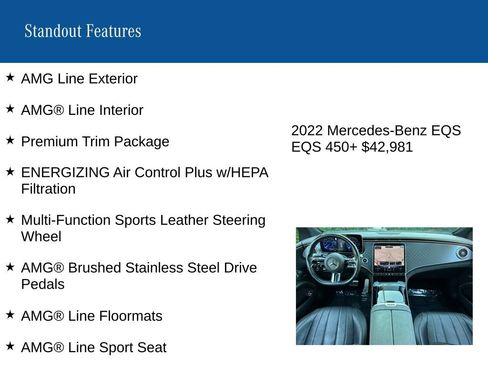 Certified 2022 Mercedes-Benz EQS 450+ Sedan image 8