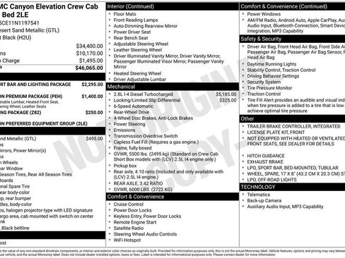 Used 2022 GMC Canyon Elevation RWD image 35