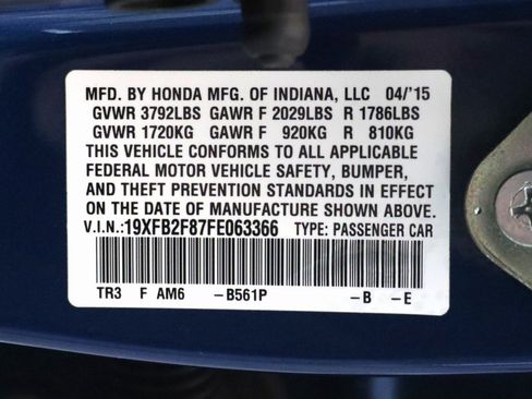 Used 2015 Honda Civic EX image 26