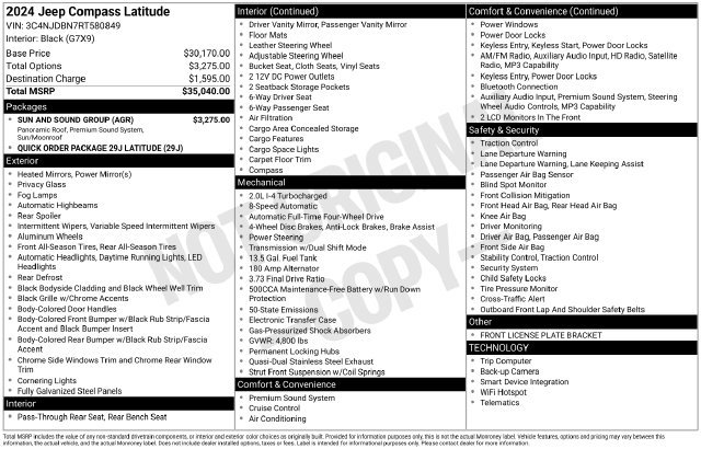 Used 2024 Jeep Compass Latitude w/ Sun and Sound Group AWD/4WD image 40