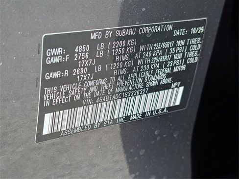 New 2025 Subaru Outback Premium image 9