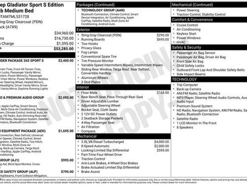 Used 2021 Jeep Gladiator Sport AWD/4WD image 8