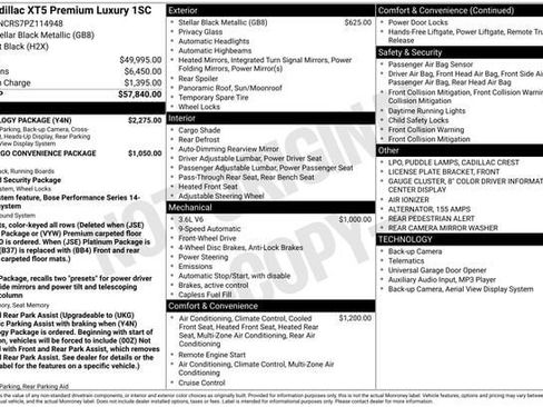 Certified 2023 Cadillac XT5 Premium Luxury w/ Technology Package image 34