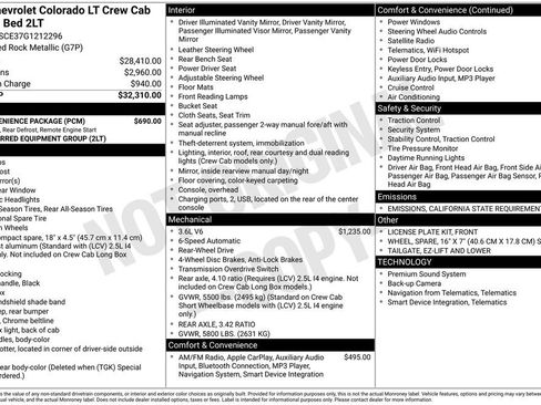 Used 2016 Chevrolet Colorado LT w/ LT Convenience Package image 39