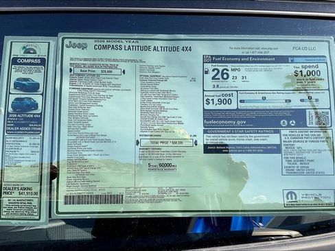 New 2026 Jeep Compass Latitude w/ Quick Order Package 29K image 16