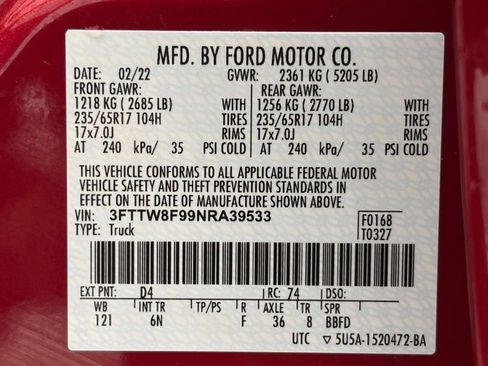 Used 2022 Ford Maverick Lariat w/ Lariat Luxury Package image 46