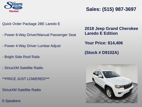 Used 2018 Jeep Grand Cherokee Laredo AWD/4WD image 8