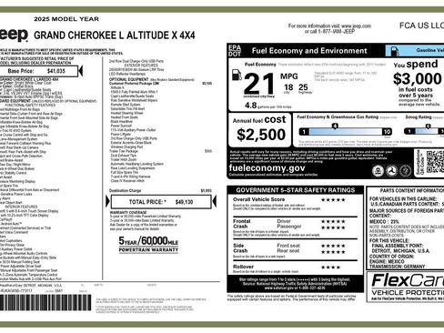 Used 2025 Jeep Grand Cherokee L Altitude AWD/4WD image 2