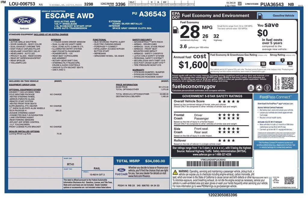 Used 2023 Ford Escape Active w/ Tech Pack #1 AWD/4WD image 2