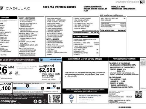 Used 2023 Cadillac CT4 Premium Luxury w/ Climate Package image 4