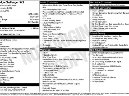 Used 2021 Dodge Challenger SXT w/ Blacktop Package RWD image 26