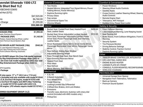 Used 2017 Chevrolet Silverado 1500 LTZ w/ Sport Package image 48