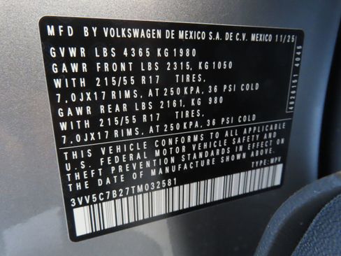 New 2026 Volkswagen Taos S FWD image 27
