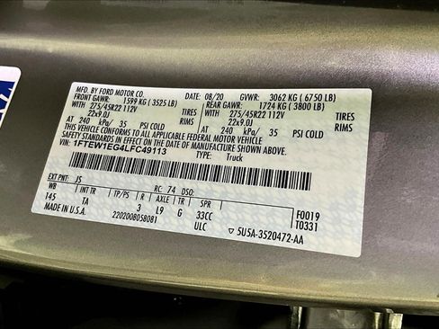 Used 2020 Ford F150 Limited w/ Trailer Tow Package AWD/4WD image 19