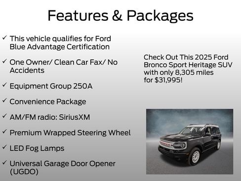 Certified 2025 Ford Bronco Sport Heritage w/ Convenience Package AWD/4WD image 4