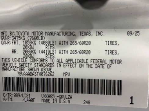 Used 2026 Toyota Sequoia Limited w/ Nightshade Package AWD/4WD image 11