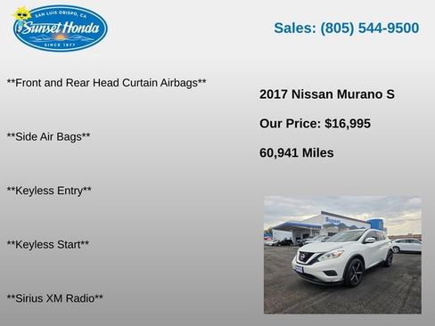 Used 2017 Nissan Murano S w/ Navigation Package AWD/4WD image 10