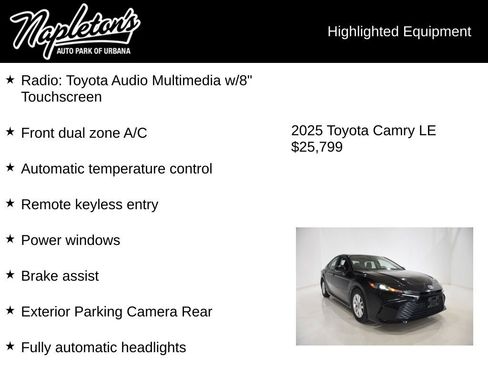 Used 2025 Toyota Camry LE FWD image 15