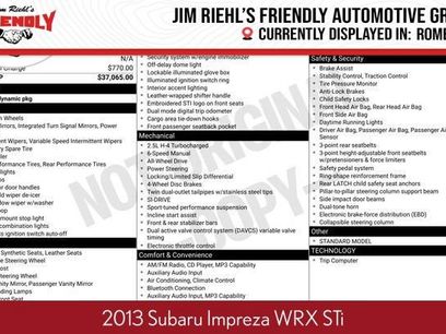 Used 2013 Subaru Impreza WRX STI