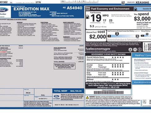 Used 2019 Ford Expedition Max XLT w/ Equipment Group 202A RWD image 2