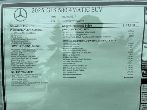 New 2025 Mercedes-Benz GLS 580 4MATIC image 15