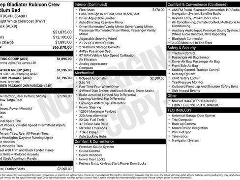 Used 2023 Jeep Gladiator Rubicon w/ LED Lighting Group image 40